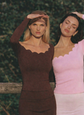 Scallop edge long sleeve top