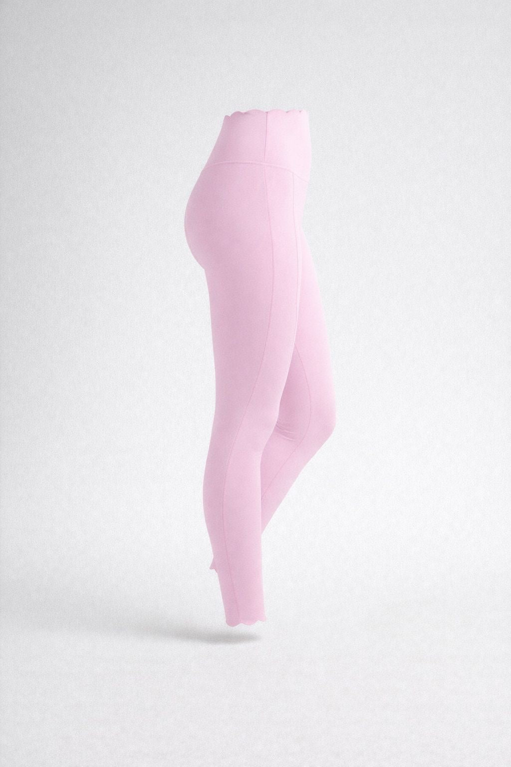 High waist scallop edge leggings