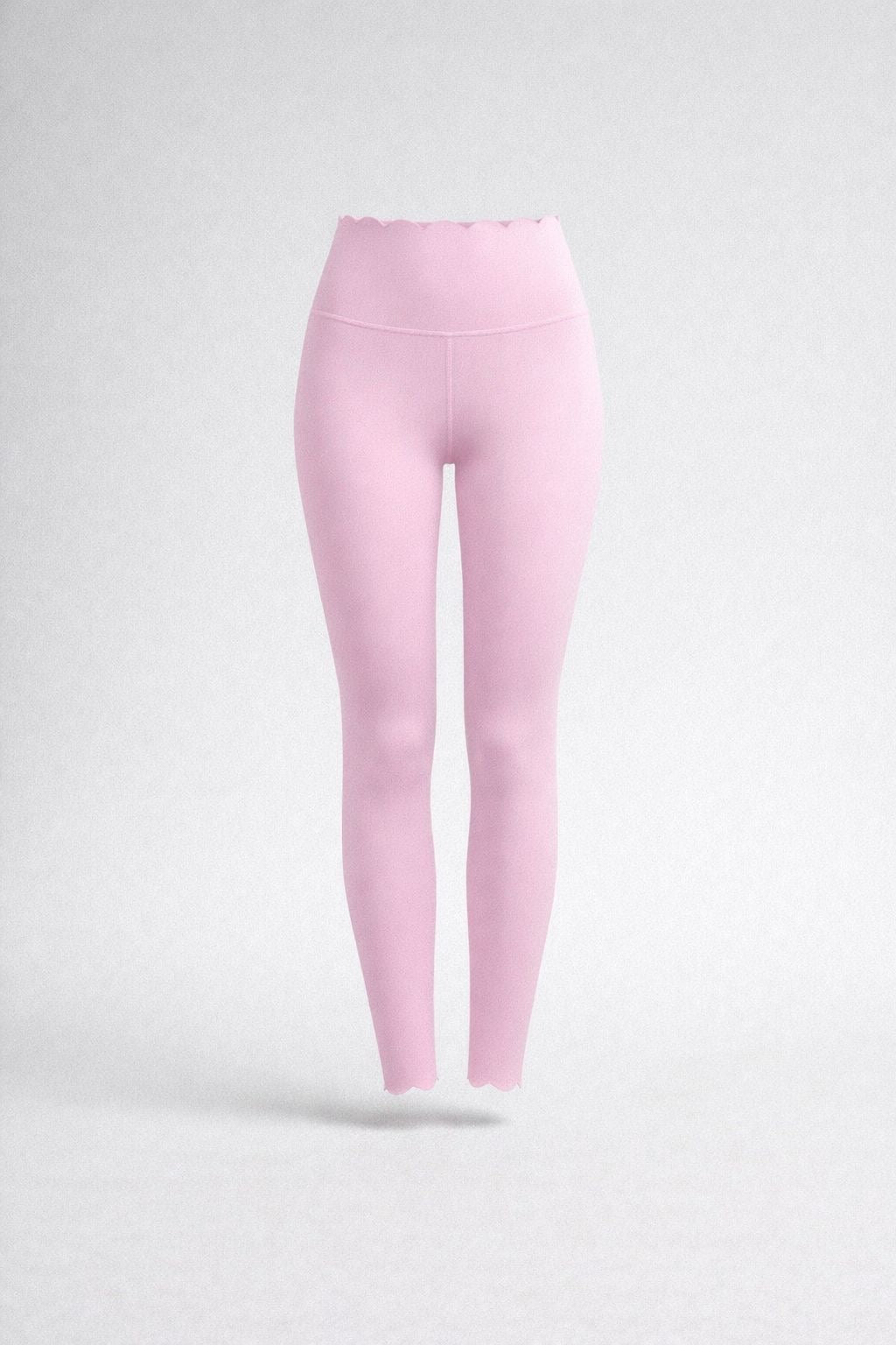 High waist scallop edge leggings